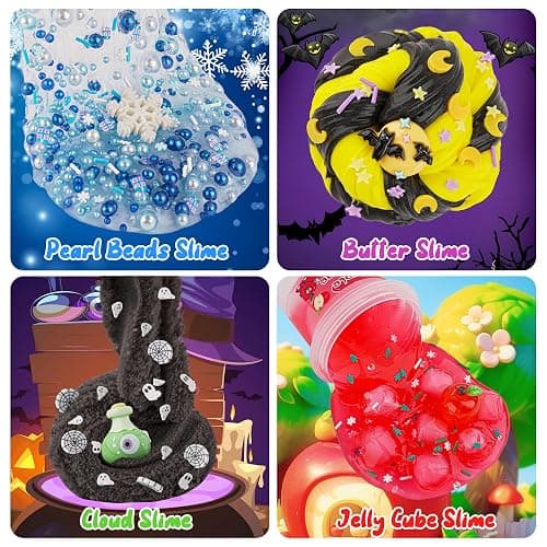 8 x 100ml Textures Slimes Kit for Kids, Slime Variety Pack Different Textures, with Snow Fizz, Butter, Cloud, Crunchy Slime, Slimes Party Favors for Girls & Boys, Birthday Easter Toy thumbnail 4