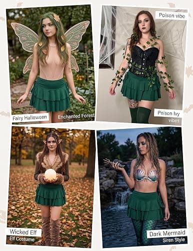 Avidlove Mini Skirts for Women Casual Micro Y2K Pleated Skirt Layered Ruffle Short Skirts Cheer Skirt Cosplay Outfits S-XXL thumbnail 2