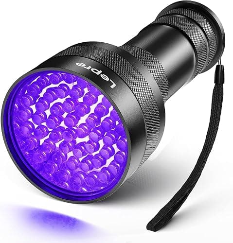 Lepro 51 LEDs UV Light Handheld Blacklight, UV Flashlight Black Light, 395nm Detector for Pet Urine, Stains, Bed Bug and Scorpions, Battery Not Included - Image 1