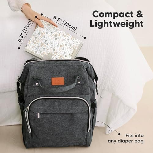 KeaBabies Portable Diaper Changing Pad, Easy Wipe Clean, 25x13 (Prairie) | Foldable Waterproof Baby Changing Mat for Diaper Bag, Compact, Lightweight, Newborn, Infant, Baby Changer Travel Essential thumbnail 3