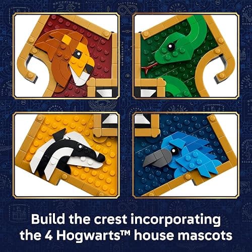 LEGO Harry Potter Hogwarts House Crest 76462 | Collectible Building Toy for Girls & Boys, Ages 12+, Display as Bedroom or Book Shelf Decor, W/ Stand, 545 pieces, Gifts Idea thumbnail 3