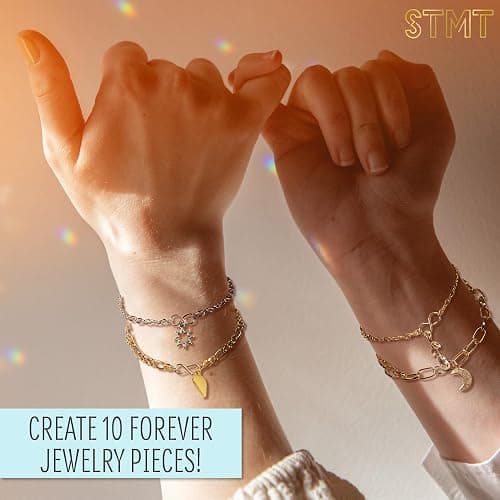 STMT DIY Infinity Jewelry Kit, Make 10 Forever Bracelets, Permanent Bracelet Chains, No Welding Needed, Custom-Fit, Unisex, Multi, Life-Size, Not Foldable, Ages 8+ thumbnail 4
