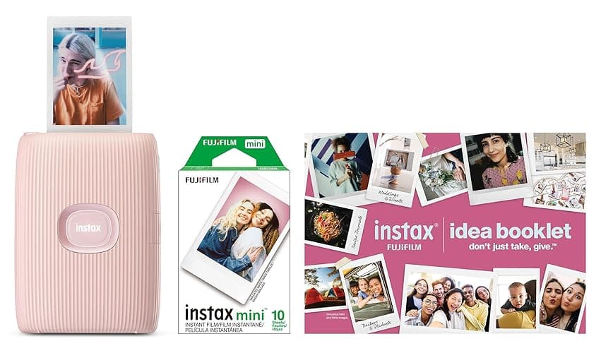 FUJIFILM Instax Mini Link 2 Smartphone Printer Bundle 2025 - Soft Pink - Image 1