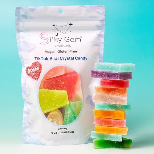 Silky Gem Sour Bites – Mini Crystal Candy with Pixie Sour Sparkle – Crunchy Outside, Soft Inside – Tangy & Sweet Treat – Vegan, Gluten-Free, Nut-Free – Christmas candy 6 oz Bag thumbnail 3