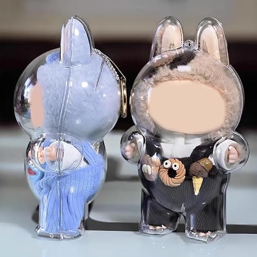 Protective Case for LABUBU, The Monsters Exciting Macaron Acrylic Display Case Clear Protective Cover for Standing Figure thumbnail 6