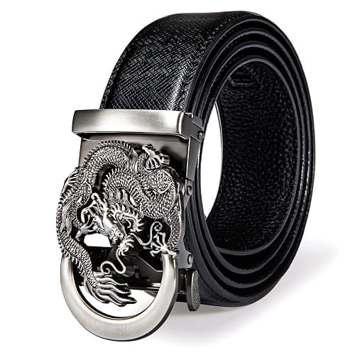 Dubulle Men's Ratchet Belt Gold/Black/Red/Green/Blue/White Automatic Buckle Business Casual Belt Gift - Adjustable Fit - Image 1