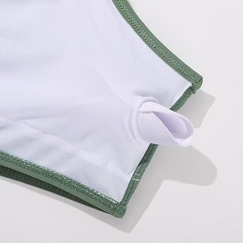 Weixinbuy Girls Swimsuits Bikini Set Kids Bathing Suit Bikini Top Bottom 2Pcs Teen Girls' Swimwear Set - Green - 9-10 Years thumbnail 7