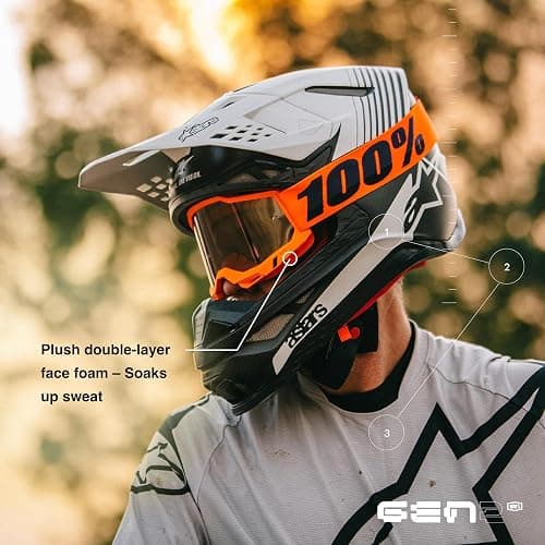 100% Strata 2 Motocross & Mountain Bike Goggles - MX and MTB Racing Protective Eyewear thumbnail 3