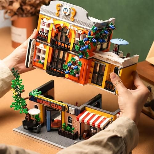 ENJBRICK Flowers City Jazz Club Building Sets for Adutls, Architecture House Building Kit for Boys and Girls 8-14 Years 1683 PCS thumbnail 2