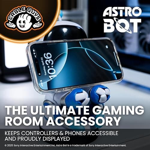 Cableguys Astro Bot Controller Holder & Phone Stand - Gaming Setup Accessories for Desk and Game Room, Controller Stand Compatible with Xbox, PlayStation & Most Standard Game Controllers thumbnail 3