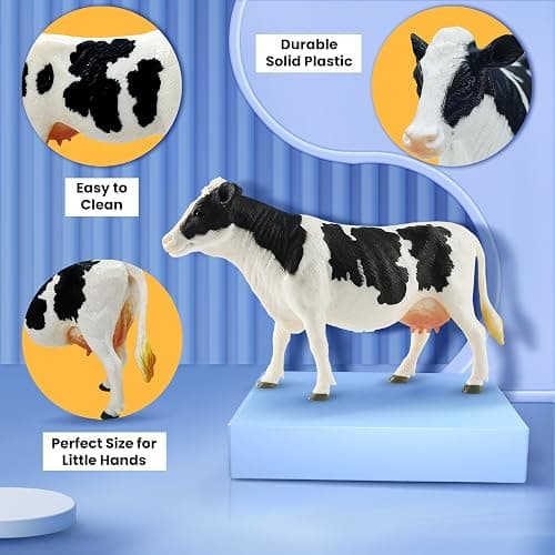 Zippytots 6PCS Farm Animal Toys for Kids 3-5 Realistic Plastic Farm Animal Figurines Educational Learning Toy for Toddlers Boys Girls Kids Farm Toys thumbnail 7