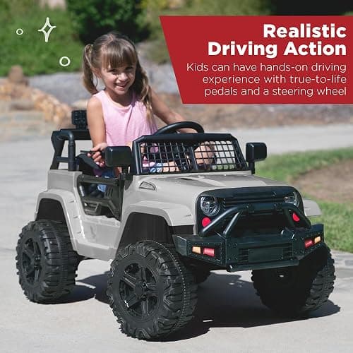 Best Choice Products 12V Kids Electric Vehicle Toy Ride On Car with Parent Remote Control for Toddlers, Seat Harness, 61 lbs Weight Capacity, Locking Doors, Spring Suspension, Bluetooth - Gray thumbnail 3