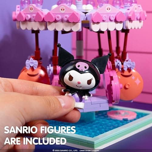 Hamee Sanrio Hello Kitty and Friends ‘Summer Wunderland’ Cute Water Theme Park Building Block Set Birthday Gift, Party Favor, Stress Relief, Collectible Toy Compatible with Lego Block – Kuromi thumbnail 5