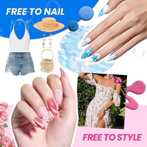 Beetles Gel Nail Polish Kit with U V Light - Gift Box Wild Gleam Collection 36 Colors Nail Polish Kit 75 Pcs for Women Girls Gel & Top Base Coat with Brushes & False Nails Tip Must Have Salon at Home thumbnail 4