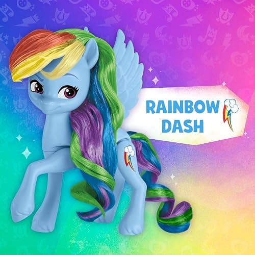 My Little Pony Dolls Rainbow Celebration, 6 Pony Figure Set, 5.5-Inch Dolls, Toys for 3 Year Old Girls and Boys, Unicorn Toys (Amazon Exclusive) thumbnail 10