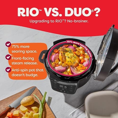 Instant Pot 4QT RIO Mini 7-in-1 Multi-Cooker, Pressure Cooker, Slow cook, Sauté, Steam, Rice Maker, Yogurt, & Warmer, Black, 4 Quarts thumbnail 3