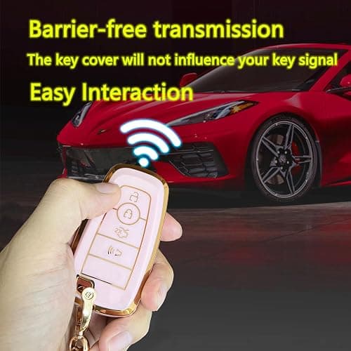 QIXIUBIA Keyless Entry Remote for Ford Key Fob Cover Protective Shell Fits for Ford Edge Escape Expedition Explorer Fusion Mustang Ranger F-150 F-250 (4-Button-A-Pink) thumbnail 6