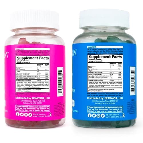 BEARVANA Top & Peach Support Combo Pack Multivitamin Gummies for Women | 9 Herbal Extract Vitamins Including Fenugreek, Maca & Fennel | Essential Gummy Vitamins | Berry Flavor | 2-Pack (120 Gummies) thumbnail 6