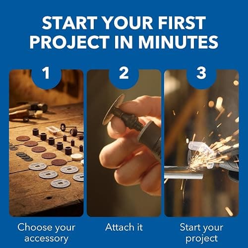 Dremel 4300-5/40 Rotary Tool Kit with Pivot Light and 40 Accessories | 5 Attachments, 40 Accessories, Pivot Light, Variable Speed, 1.8 Amp Motor, Cutting, Sanding, Polishing thumbnail 4