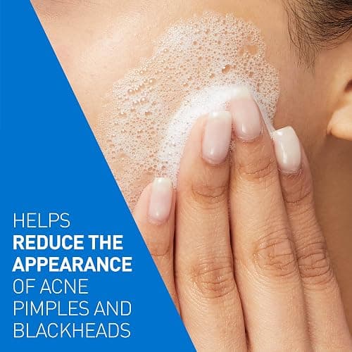 CeraVe Acne Face Wash, 2% Salicylic Acid Cleanser with Purifying Clay & Niacinamide for Oily Skin and Blackheads, Fragrance-Free, Paraben-Free & Non-Comedogenic, 473 mL thumbnail 2