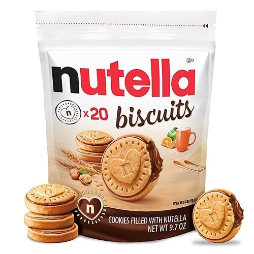 Nutella Biscuits, 20 Count Cookies, Hazelnut Spread with Cocoa, Kids Snacks, 9.7 oz - 9.7 Ounce (Pack of 1)