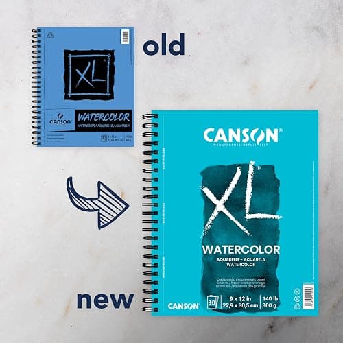 Canson XL Series Watercolor Pad, Heavyweight White Paper, Side Wire Binding, 30 Sheets, 9x12 inch thumbnail 3