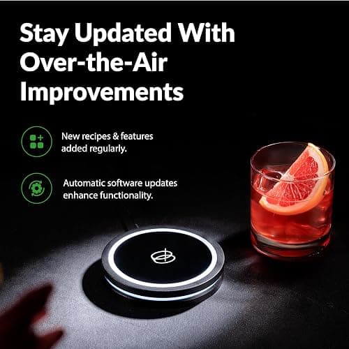 Barsys Smart Coaster 2.0 (Black) – Portable Cocktail Maker & Drink Mixer, App-Enabled Home Bartender Machine with 1000+ Recipes for Cocktails & Mocktails thumbnail 8