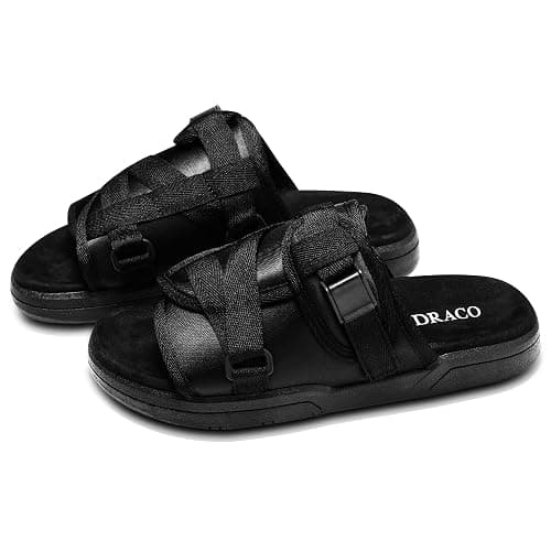 Draco DracoSlides Original Slides for Men and Women, Made from Silk with Adjustable Straps for Wide/Narrow Feet, Sandals with Arch Support & Slip Resistant, Men & Women Footwear - Image 1
