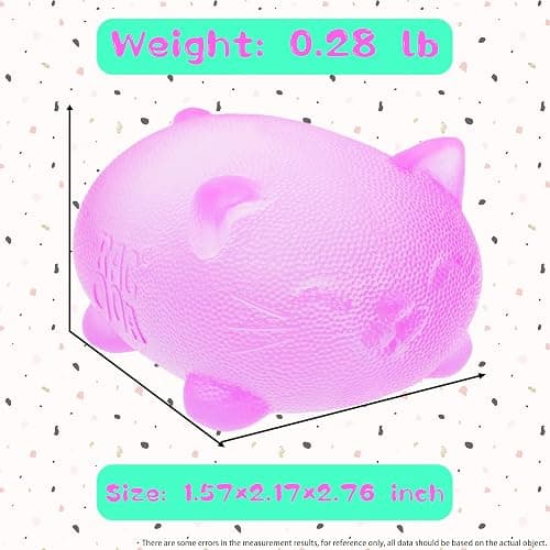 Stress Cat Toy, Stretch and Squeeze Stress, Cute Cat Toy for Anxiety Relief, Birthday, Christmas, Office, Stocking Stuffer Gift, Toy Cat for Pulling thumbnail 2