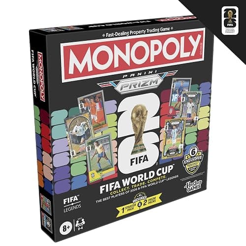 Monopoly Panini Prizm: FIFA World Cup Game I Soccer Board Game with Monopoly Panini Prizm FIFA World Cup 2026 Trading Cards I Ages 8+ thumbnail 14
