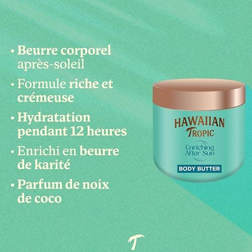 Hawaiian Tropic | Beurre Corporel Après-Soleil Enrichissant - 250 ml, Hydratation 12 Heures, au Beurre de Karité, Parfum de Noix de Coco, Végan thumbnail 2
