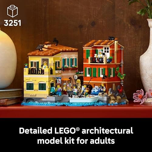 LEGO Ideas Italian Riviera Building Set for Adults - DIY Home & Office Decor for Men & Women Ages 18+ - Construct 3 Colorful Buildings & 10 Minifigures W/Accessories - Gift Idea for Birthdays - 21359 thumbnail 2