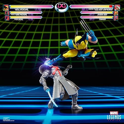 Marvel Legends Series Gamerverse Wolverine vs Marvel's Silver Samurai, Retro Video Game -Inspired Collectible 6-Inch Action Figures thumbnail 8