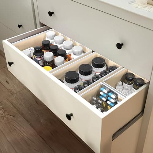 SimpleHouseware Foldable Cloth Storage Box Closet Dresser Drawer Divider Organizer Basket Bins for Underwear Bras, Beige (Set of 6) thumbnail 7