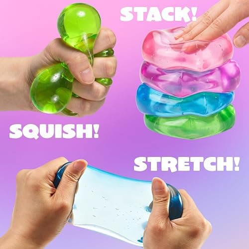 JOYIN 4 Pack Stress Cube, 2'' High Density Ice Cube Fidget Toy, Stress Relief with Slow Rising Sensory Squishy Toys for Kids Adults, Birthday Gifts, Party Favors, Classroom Prizes for Boys Girls thumbnail 4
