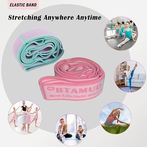 BTAMUD 2 PCS Stretch Strap for Kids Dance Elastic Band for Children Gymnastics Stretching Strap Kids Stretching Bands Multi-Loop Adjustable Exercise Bands Stretching Resistance Ballet Bands -8 Loops thumbnail 7