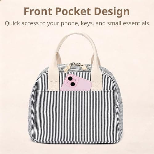 LOVELYWIND Lunch Box for Women Cute Lunch Bags for Women Lunch Tote Bags Reusable Insulated Lunch Box Large Capacity Reusable Insulated Cooler for Work or Travel Gifts or Beach thumbnail 7