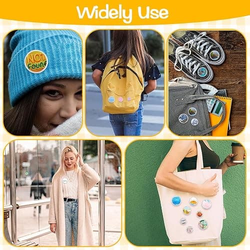 40Pcs Badge Making Kit, 3 SizeAcrylic Clear Badge, Round Pin Badges Make Your Own Badges Button Badges for DIY Crafts Gifts Birthday School Wedding Activities Clothes Party thumbnail 5