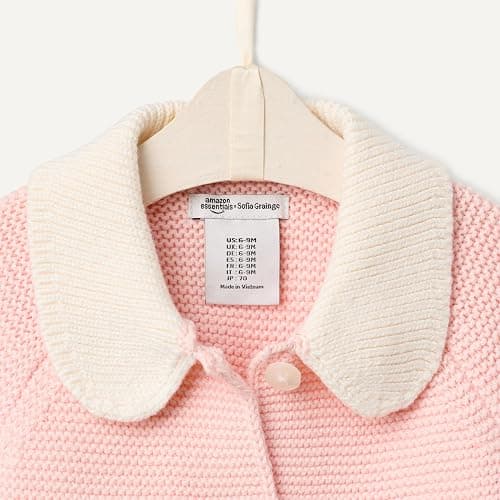 Amazon Essentials x Sofia Grainge Unisex Toddlers and Babies' Peter Pan Collar Sweater Jacket thumbnail 4