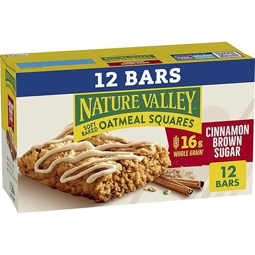 Nature Valley Soft Baked Oatmeal Squares, Cinnamon Brown Sugar, 12 Bars, 14.88 oz - Image 1