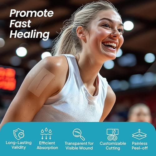 Umaeost Hydrocolloid Roll for Wound Care: 2IN*6.5FT - Waterproof Ultra Thin Self Adhesive Patch for Blisters Acne Bedsores Pressure Diabetic Ulcers - DIY Size thumbnail 2