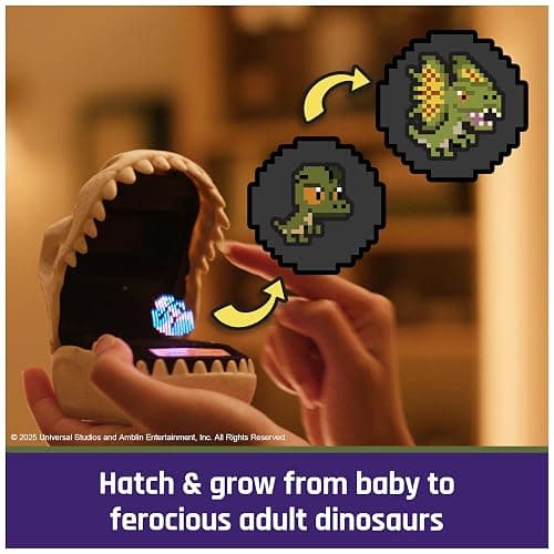 BITZEE, Jurassic World Interactive Dinosaur Toy with 25 Dinosaurs Inside, Reacts to Touch, Pods Connect & Interact, Digital Pet Kids Toys for Ages 5 and up thumbnail 3