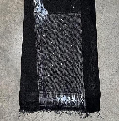 MILANG Jeans Strappati, Pantaloni in Denim Stretch Slim Fit, Streetwear Stile Y2k thumbnail 3
