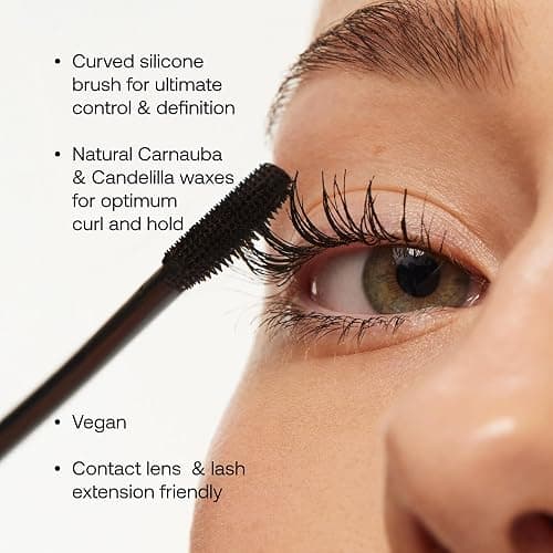 UKLASH Lengthening Mascara Black, Water Resistant Volumizing Lash Formula | Extra-black pigmented formula. Smudge-proof, vegan-friendly, cruelty-free. Includes double-sided silicone wand thumbnail 3