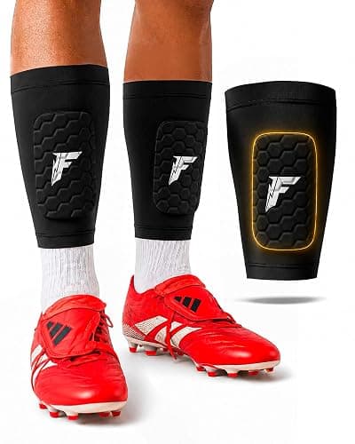 Flair Futbol Built-in Shin Guard Sleeves for Soccer | Ultra-Lightweight CTP Protection Shin Pads | Silicone Grip Strip - Image 1