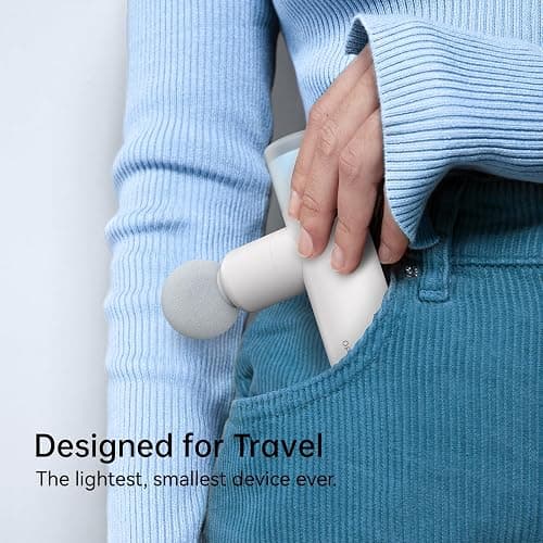 opove M3 Mini Massage Gun for Back Pain Relief, with Facial Mode, 7mm Amplitude, 4 Vibration Levels Ultralight Portable and Rechargeable Fascia Gun Active Recovery Women Presents thumbnail 4