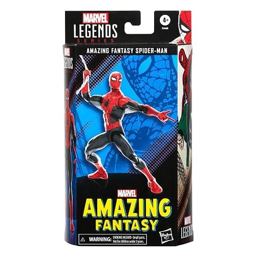 Spider-Man Marvel Legends Series 60th Anniversary Amazing Fantasy 6-inch Classic Comics Action Figures for 4+ Years, 9 Accessories thumbnail 4
