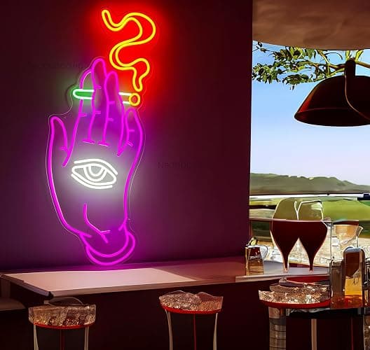 Neon sign hand thumbnail 2