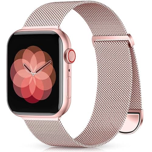 Zedoli Metal Band Compatible with Apple Watch Band 40mm 38mm 41mm 45mm 44mm 42mm 46mm for Women Men, Stainless Steel Milanese Mesh Loop Magnetic Wristbands for iWatch Series 11 10 9 8 7 6 5 4 3 2 1 SE - Image 1
