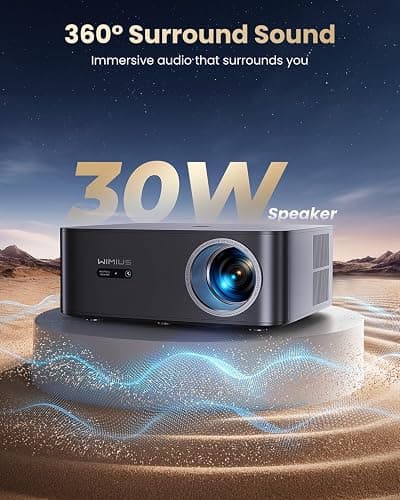 【Bundled with Google TV Stick/4K Supported】Smart Projector with WiFi & Bluetooth, Outdoor & Home TV Movie Projectors with Voice Control, Auto Focus & Keystone, Compatible with Netflix Proyector WiMiUS thumbnail 7
